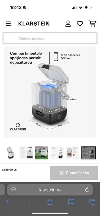 Frigider/Congelator Auto Klarstein 12L