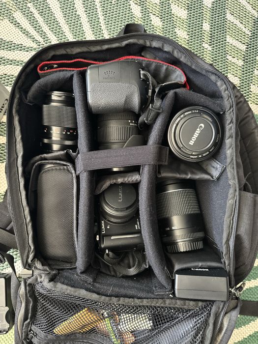 Пълен фото комплект Canon + обективи+трипод+