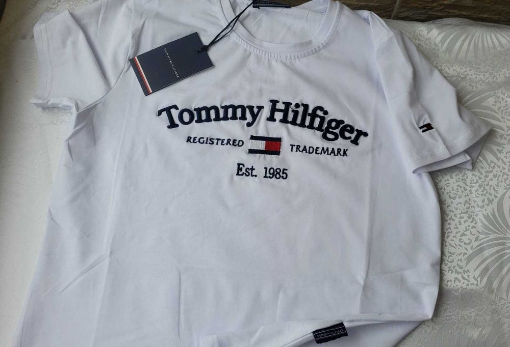 Tricou Guess si Tommy Hilfiger Alb