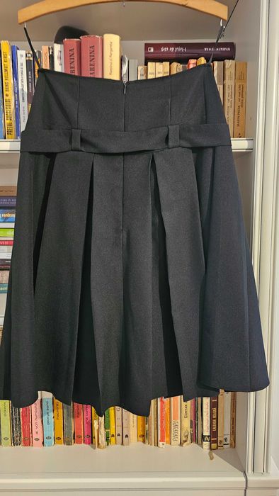 Fustă midi office/elegantă neagră, mărimea S (Lucrată la croitoreasă)