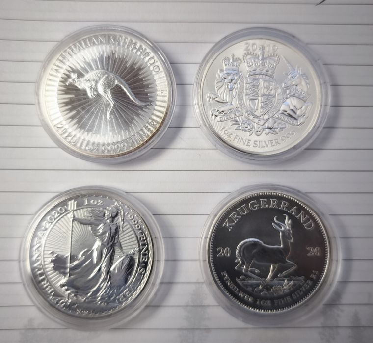 Vand monede lingou 1 oz din argint 999 si 9999