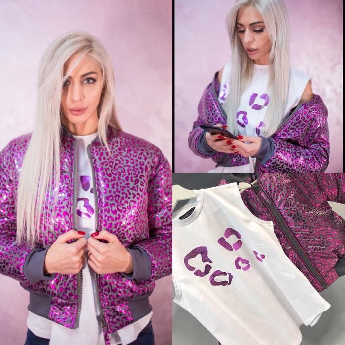 Red decoct зимно яке с принт Cliche