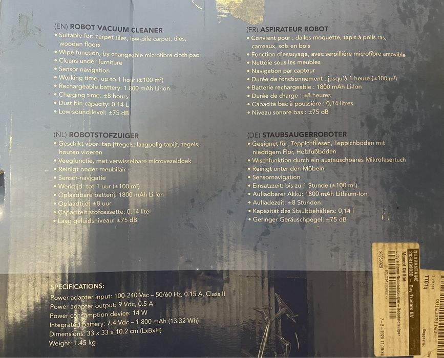 Aspirator / robot aspirare Mascot MOL-HA-VCR01-G