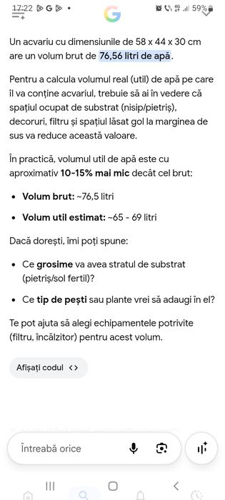 Vând acvariul mare