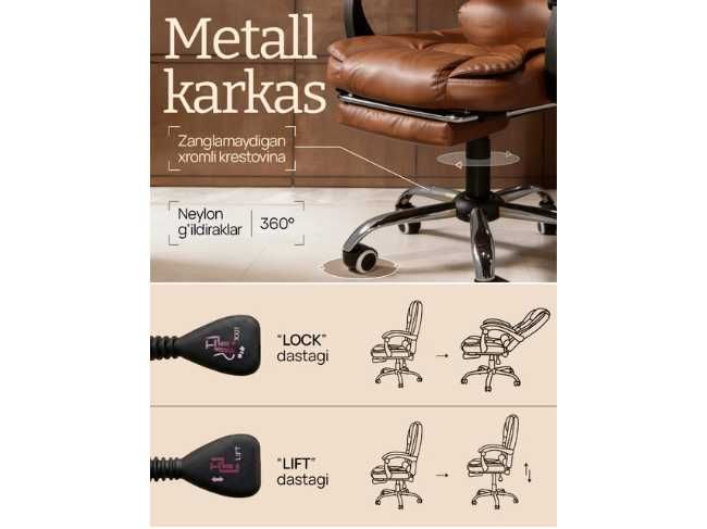 Ofis kreslo. Baseke ushin massajli kreslo.