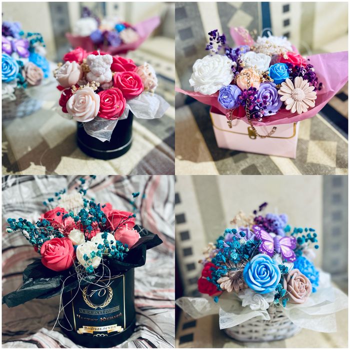 Букети от соеви свещи