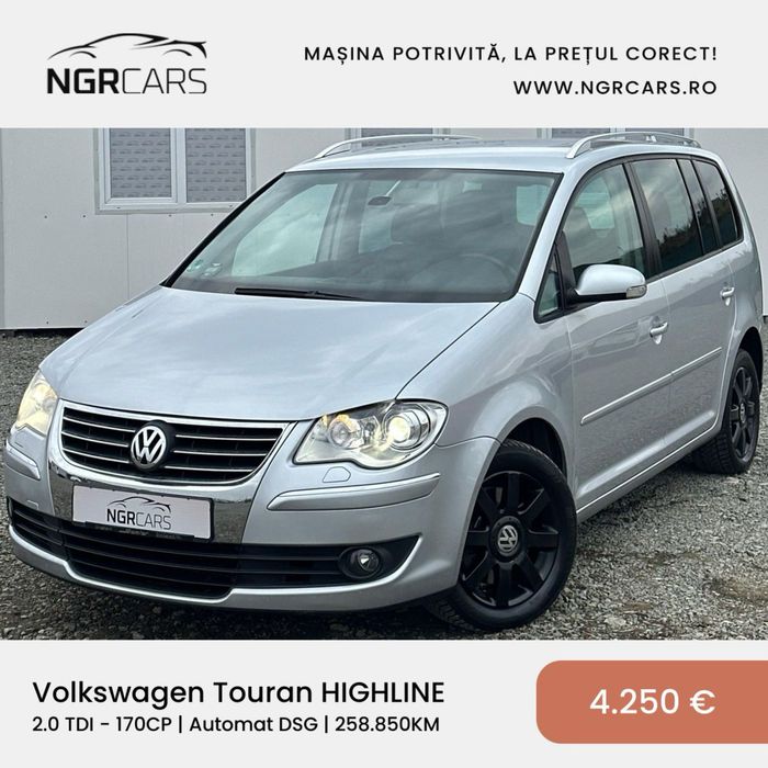 Volkswagen Touran Highline 2.0 TDI DSG  | RATE / TRANSPORT / NUMERE