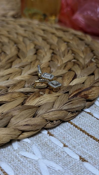 Серьги Золотые, 585 проба, 64 Бриллианта