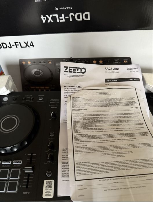 Pioneer DDJ FLX 4 sigilat factura garantie