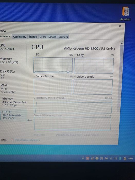Vând laptop AMD A4-6210, perfect funcțional.