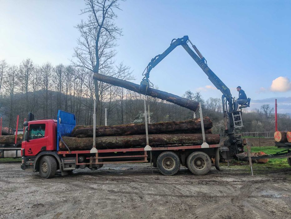 Ansamblu camion SCANIA 124L Forestier cu macara Longlift F65L si remorca kogel
SCANIA 124L Forestier cu macara Longlift F65L
Camion cu macara si remor