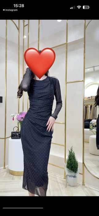 Платье вечернее, со стразами.