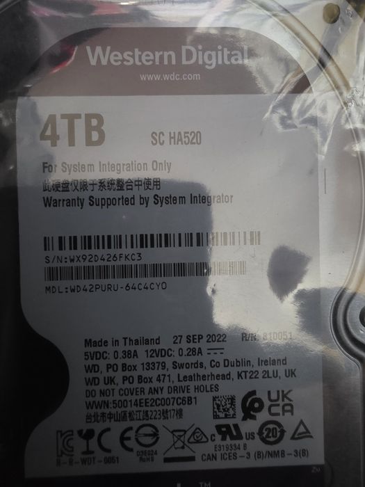 Vand HDD 4TB WD purple