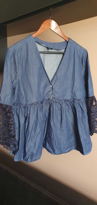 Бохо Liu Jo, блуза-риза с дантела IT44