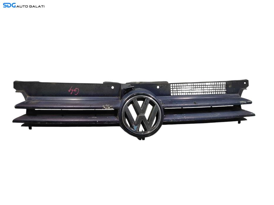 Grila cu Emblema Spoiler Bara Fata Volkswagen Golf 4 1998 - 2005 Cod 1J0853655G 1J0853651H (Fisuri) [L5202]