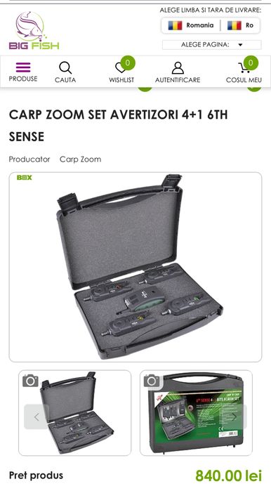 Vand CARP ZOOM SET Avertizori 3+1 6TH SENSE
