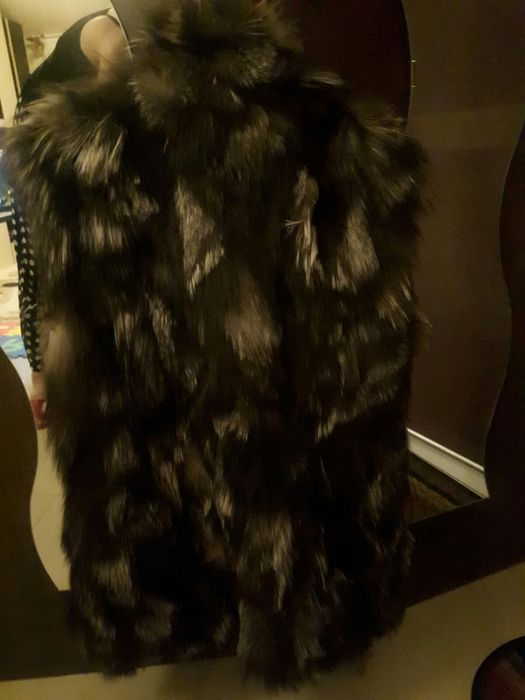 Vand vesta blana naturala vulpe argintie