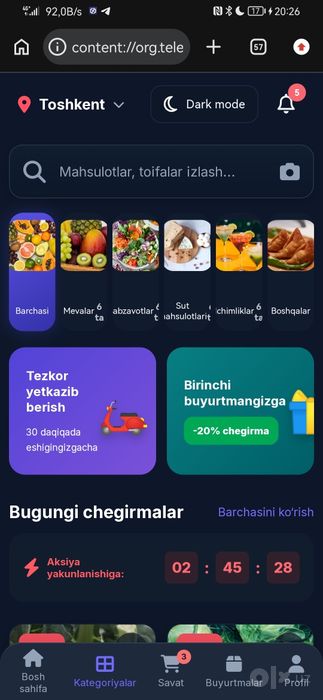 Sotiladi yangi sayt online market