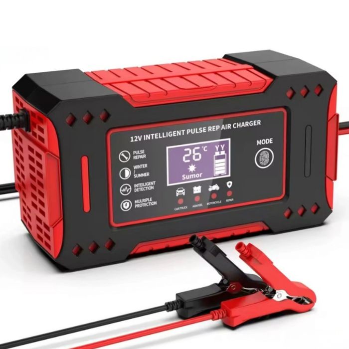 Зарядно устройство за кола , 12V 6A, LCD дисплей, режим на ремонт,