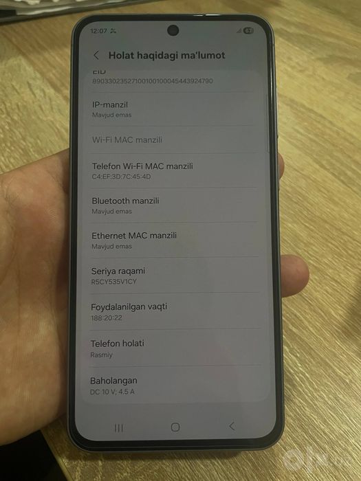 Samsung a56 ishlashi zo‘r yaqinda olingan