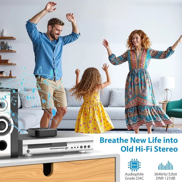 1Mii B06HD+-Res Bluetooth 5.1 Music Receiver for Home Stereo w/ LDAC