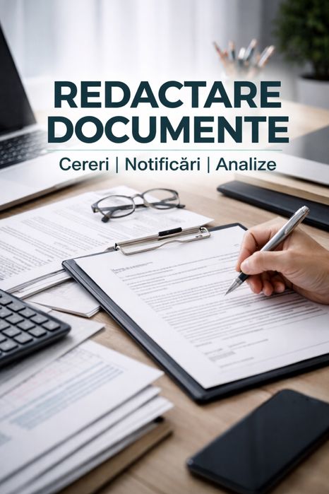 Redactare cereri, notificări și analize documentare
