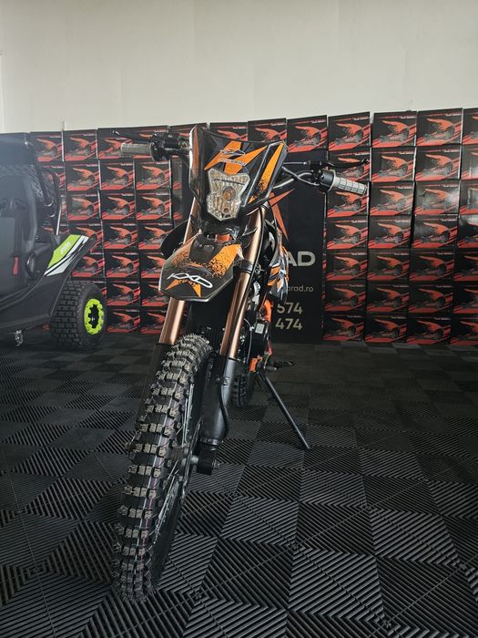 Moto cross bike motoretă 125cc 4t Hurricane Kxd ProGermany manual 4 trepte viteza  Nou cu garantie roti 17/14