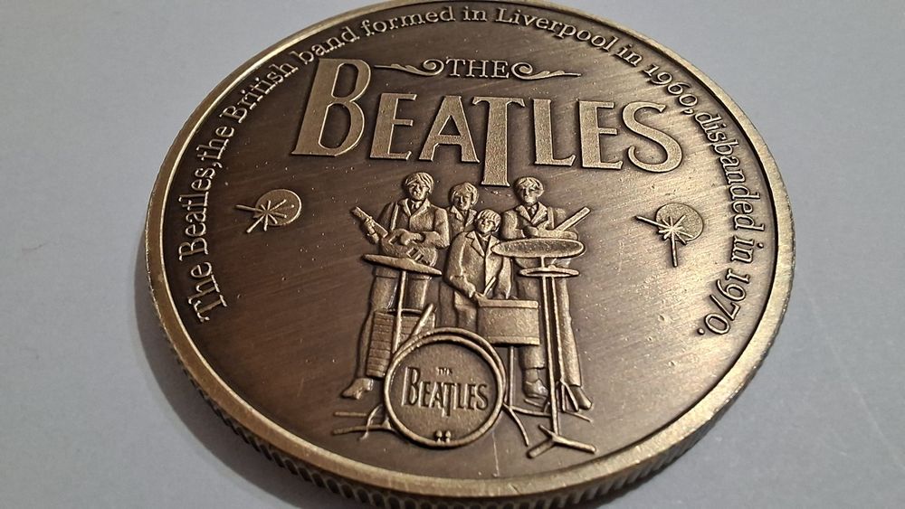 Monedă colecție Beatles.