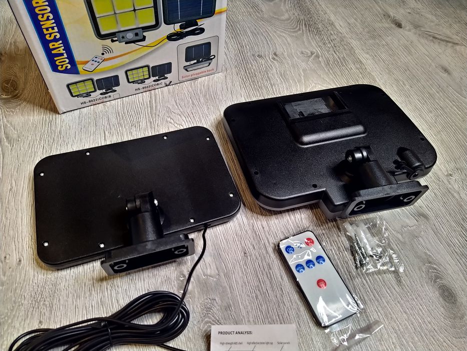 Lampa solara 288 LED-uri COB senzor de miscare si telecomanda, Camping