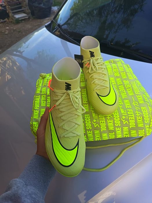 WTS Ghete de Fotbal Nike Mercurial Superfly 10 Elite Limelight Hyper Crimson SG-PRO mărimea: 41