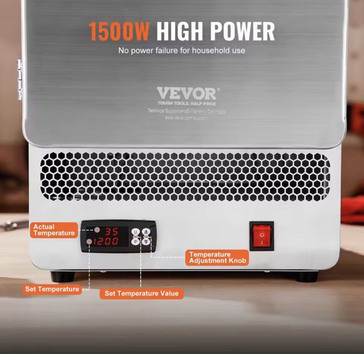 Електрическа високотемпературна муфелна пещ 1500W – 1200°C