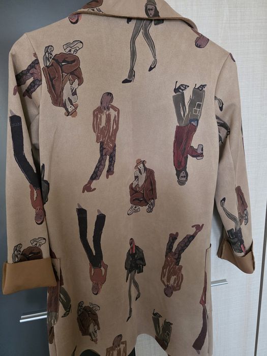 Дамско сако с принт и кашмирена жилетка