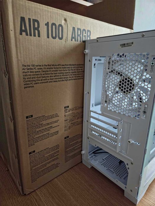 Carcasa MONTECH Carcasa AIR 100 Lite, Fara sursa, tempered glass, Alb