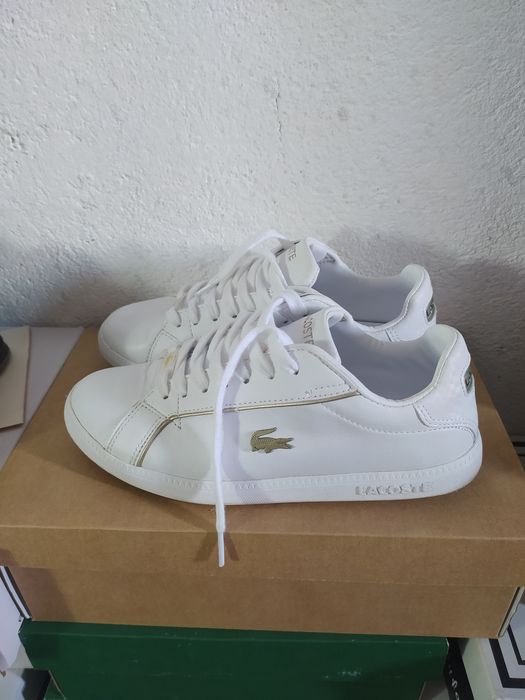 Маратонки Lacoste черни и бели, 37/36 номер