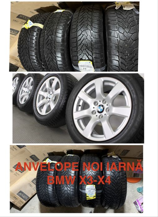 Set Complet225.60.17 Roti Iarna BMW X3/X4 F25/F26 Anvelope Noi-Germany