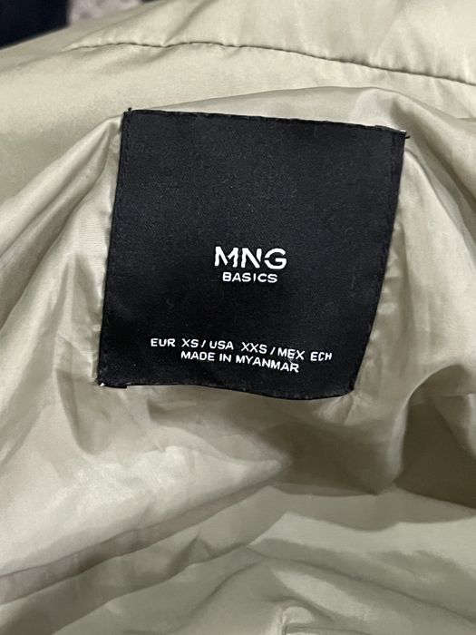 Пуховик Mango мятный