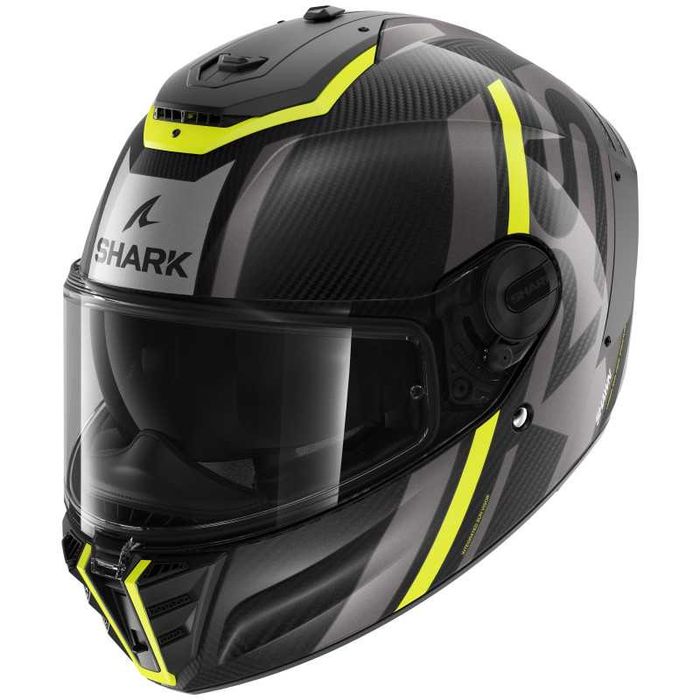 Каска SHARK SPARTAN RS Carbon Shawn Gloss Black Gray Yellow Fluo