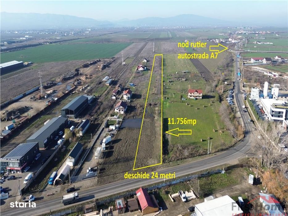 Teren de vanzare 11.756 mp in zona de Vest a Focsaniului