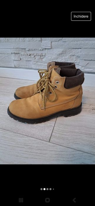 Ghete bocanci piele naturala Nabuc goodyear mărimea 36
