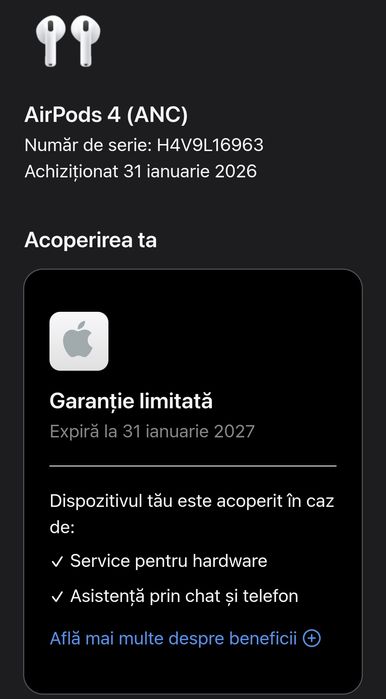 Airpods gen 4 anc și USB-C noi