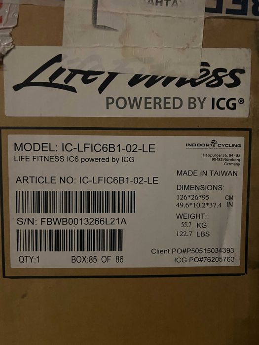 Професионален велотренажор Life Fitness IC6 | Без нужда от ток!