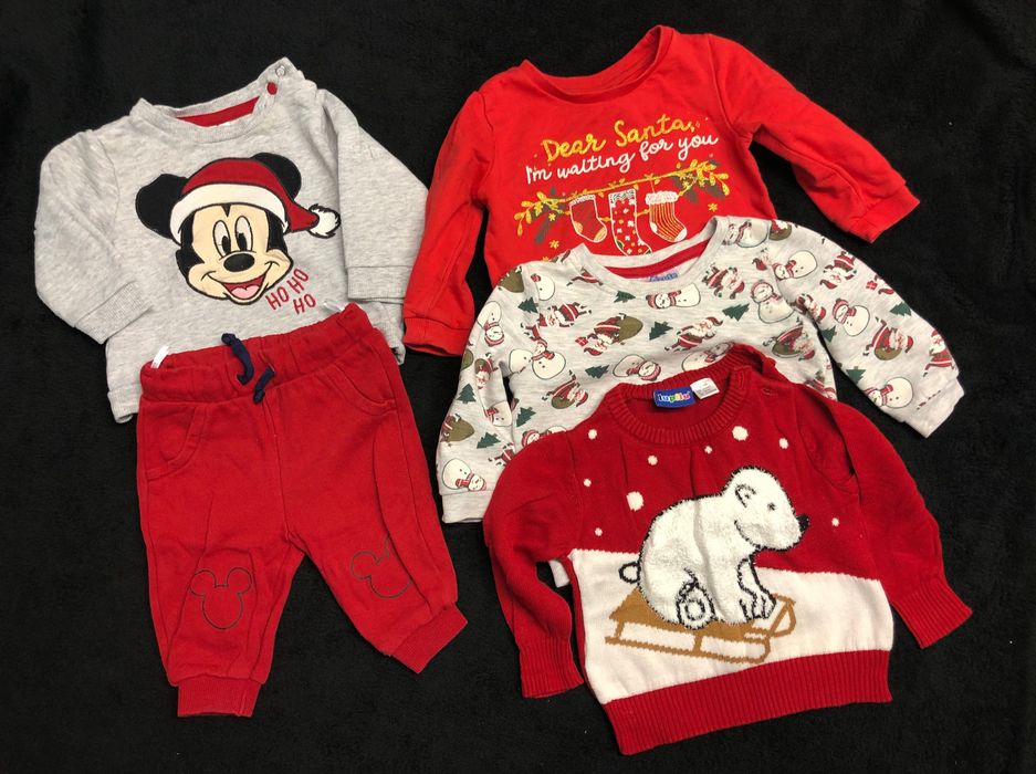Lot hainute bebe Crăciun 1-6 luni 62/68 (12 buc)