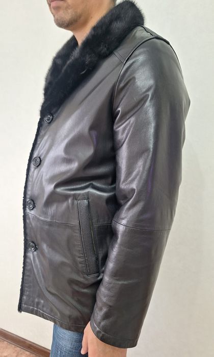 Продам кожанная мужская дубленка