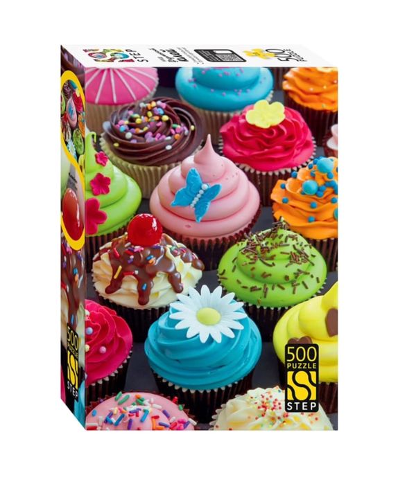 Мозаика “puzzle” Попугаи Ара,капкейки. 500 деталей.