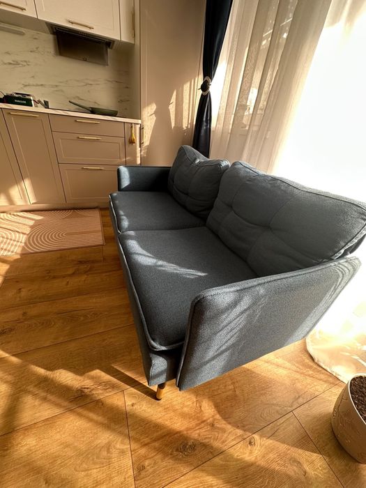 Vând Canapea, Homcom, Textil/Otel, 139x68x80cm, Albastru