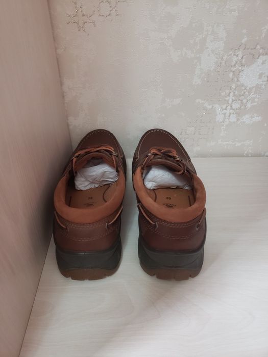 Мокасины на шнуровке,классические,Ecco original,39