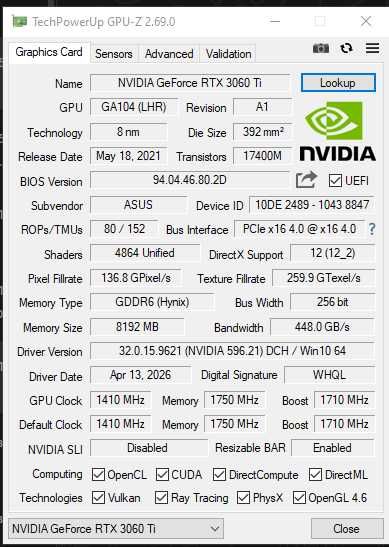 Продам видеокарту Asus RTX 3060 Ti 8 GB