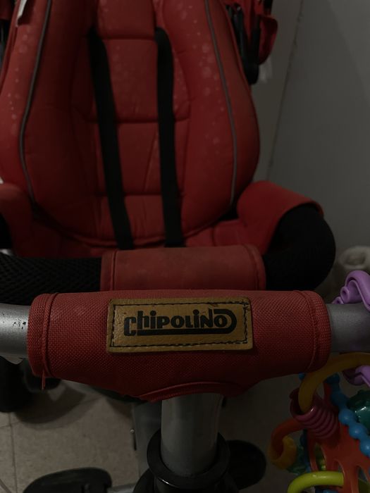 Детска триколка със сенник- червена