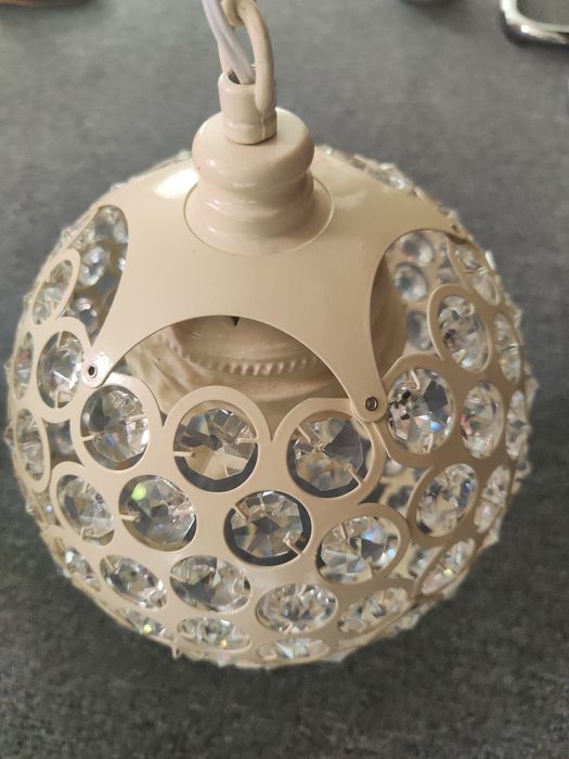 Lustra de living sau dormitor din metal cu sticla stil cristal