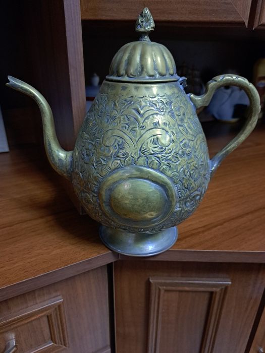 Латунь. Чайный набор старинный ..